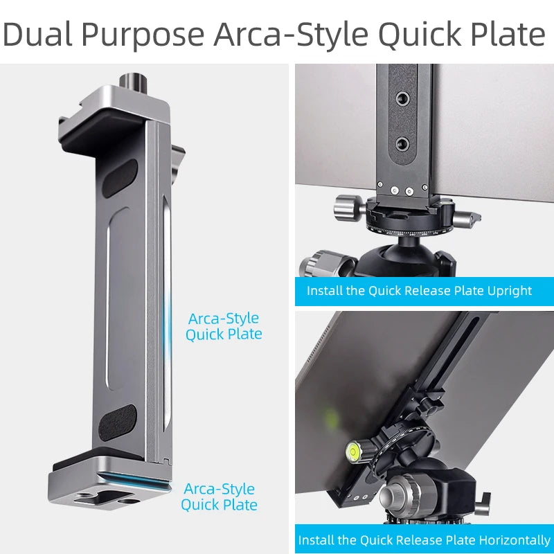 Universal Aluminum Alloy Tablet Phone Stand Holder Clip Tripod Adjustable Bracket for Mobile Phones Ipro Tablets Tablet Holder