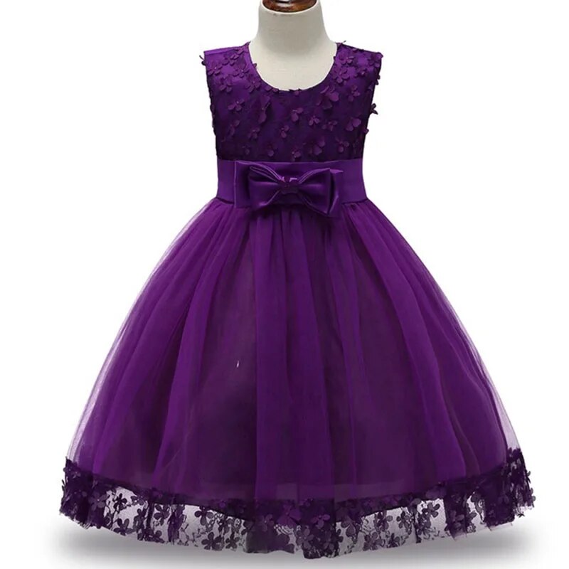 2-9T Baby Frocks Party Wear 2023 Fashion Party Dress Infant Princess Deguisement With Bow Children Party Frock Girls Dresses