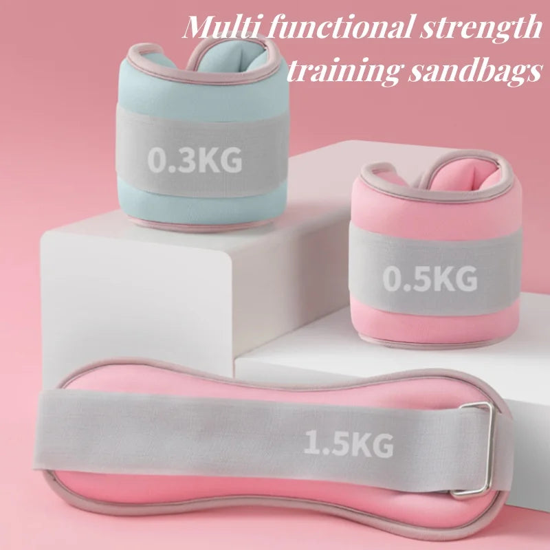 0.3/0.5/1KG Wrist Ankle Weight Sandbags Multifunction Iron Straps For Fitness Dancing Yoga Running Leg Power Training Workout