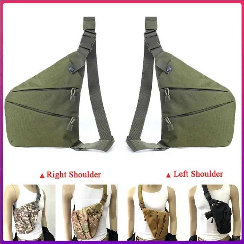 Concealed Carry Tactical Storage Gun Bag Multifunctional  Holster Pocket Men's Anti-theft Hunting Shoulder Chest Bag