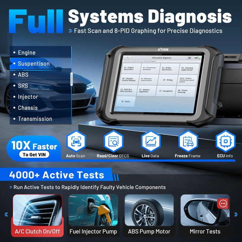 XTOOL X100 MAX Advanced IMMO Key Programmer All System Diagnostic ECU Coding 42 Service Bi-Directional Control Scanner x100 PAD3