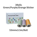 Thermal Paper Transparent Sticker For Phomemo/Memoking M02/T02 Mini Printer for Journal Photo Text Notes 53mm