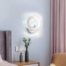 Crystal Wall Lamps, 6000K LED Wall Lamp K9 Crystal 16W LED Wall Sconce for Living Room, Bedroom, Cool White Light