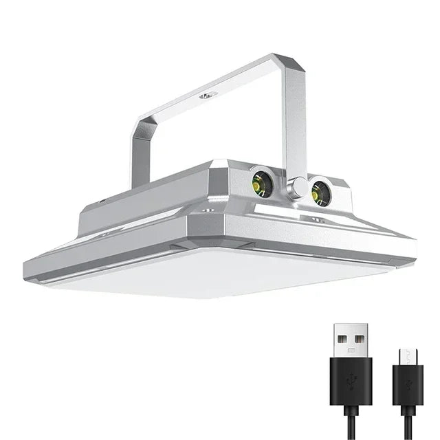 Multifunctional 4 in 1 Design Camping Light String USB Rechargeable Outdoor Tent Decor Light XTE LED Flashlight with Magnet Hook