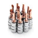 12/8/4pcs Speaker Banana Plug Connector No Soldering Copper Jack Male Plug Screw Wire Adapter for Audio Video Cable Connector