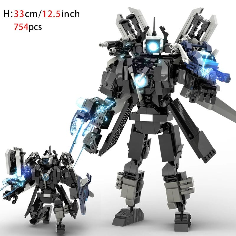 Skibidi Toilet Titan TVman Weapon Arm Blocks Model Toys Titan Drill Man TItan Clock Sword  Bricks Toys for Kid Xmas Ideas Gift