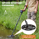 VEVOR Metal Detector for Adults & Kids 10Inch Waterproof Search Coil with LCD Display 7 Modes Adjustable 41''-52'' Aluminum Stem