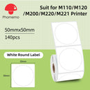 Phomemo Mini Printer Thermal White/Color/Round/Transparent Sticker Self Adhesive Waterproof Sticker For M110 M220 M221 M120 M200