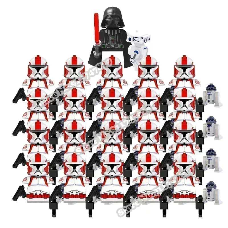Hot Toys Star Wars 21pcs Republic Commando 501st Building Blocks TV6109 TV6106 Trooper Force 99 Hunter Crosshair Wrecker Brick