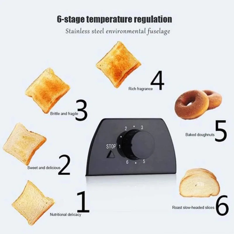 Toaster 2 Stainles Steel Bread Extra Wide Slot Toasters,Electrical Bread Machine for Waffles,One-click Cancel Setting Toaster