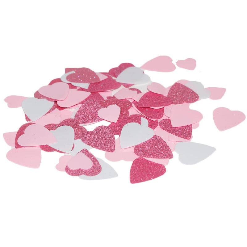 15G Glitter Heart Confetti Pink White Dining Table Confetti Birthday Wedding Table Scattered Diy Decorations Baby Shower