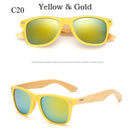 Wood Sunglasses Men Women Square Bamboo Women for Women Men Mirror Sun Glasses Oversize Retro De Sol Masculino Handmade