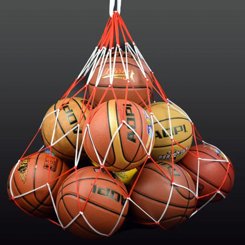 Large Capacity Basketball Football Net Pocket Basketball Volleyball Carry Bag Outdoor Sport Nylon Mesh Reticule Storage Bag