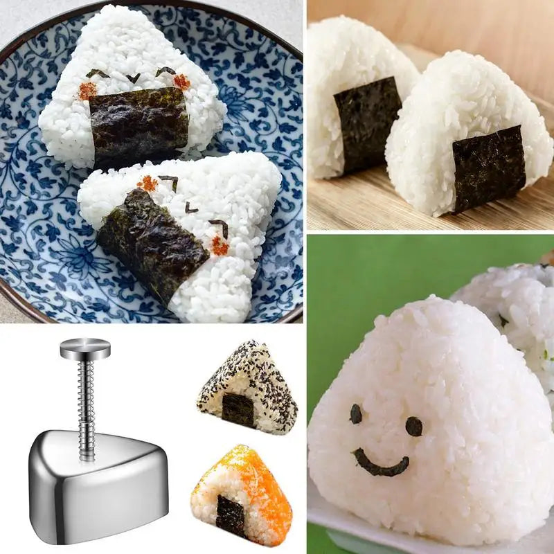 Stainless Steel Sushi Molds Rice Ball Mold Bento Tool Onigiri Mold Big Japanese Kitchen Tools Sushi Accessories