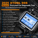 XTOOL D9 D9S Full System Car Diagnostic Tool Bi-Directional Control ECU Coding 45+ Resets Key Programming DOIP CANFD Topology