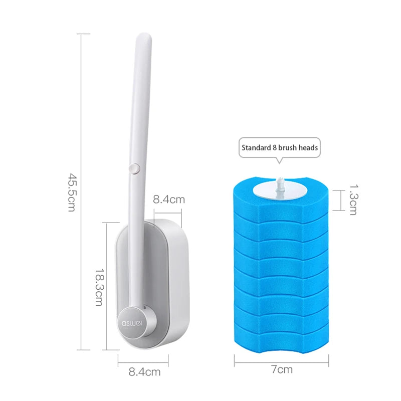 Disposable Toilet Brush Without Dead Angle Cleaning Tools Household Long Handle Cleaner Brush Bathroom Accessories For Toilet