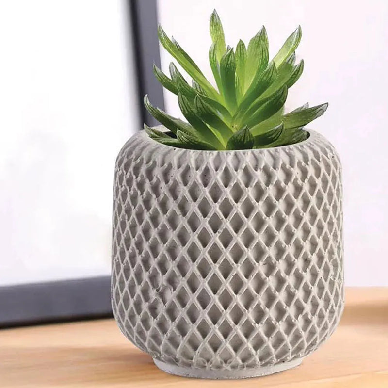 Big Size Geometric Shape Flowerpot Concrete Planter Molds Diamond Pen Holder Cement Vase Candle Jar Silicone Mold DIY Home Decor