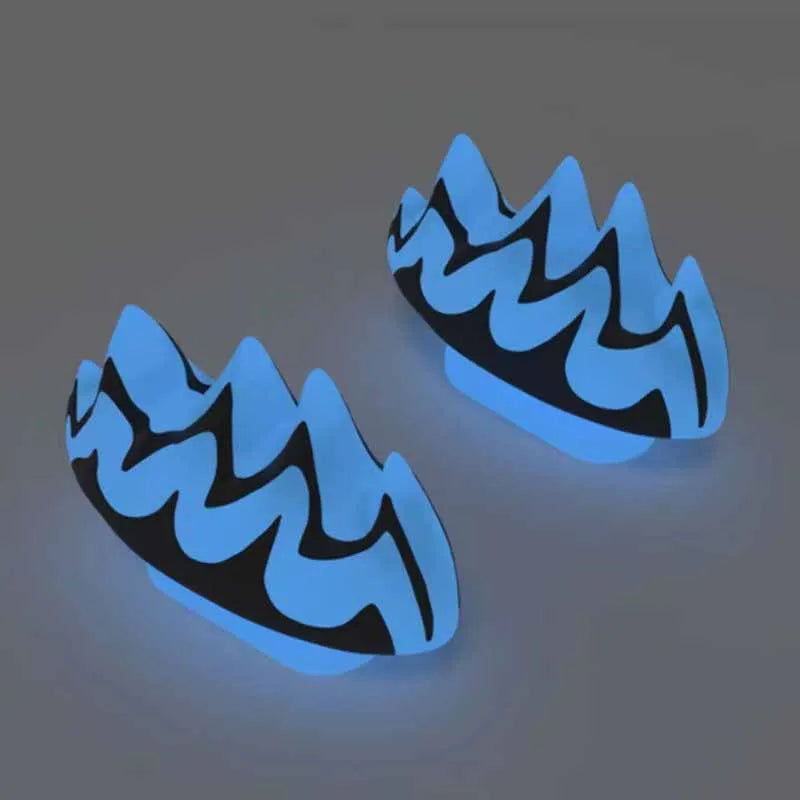 2pcs Detachable Fins For Slippers Luminous In Dark Summer Adult Shark Slippers Shoes Ice Cream Unicorn Accessories Unisex