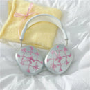 Korea Cute Bowknot Flower For Airpods Max Earphone Case Clear Silicone Headphone For Airpods Max Leopard Print Protective Cover