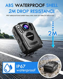 BOBLOV M5 Police Body Cam 1440P Body Mounted Cam 256G Bodycam Night Vision IP67 Dashcam 4200mAh Battery Body Camera GPS Recorder