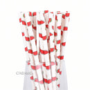 25pcs Foil Gold Silver Disposable Drinking Paper Straws Rainbow for Birthday Wedding Christmas Party Event Supplies