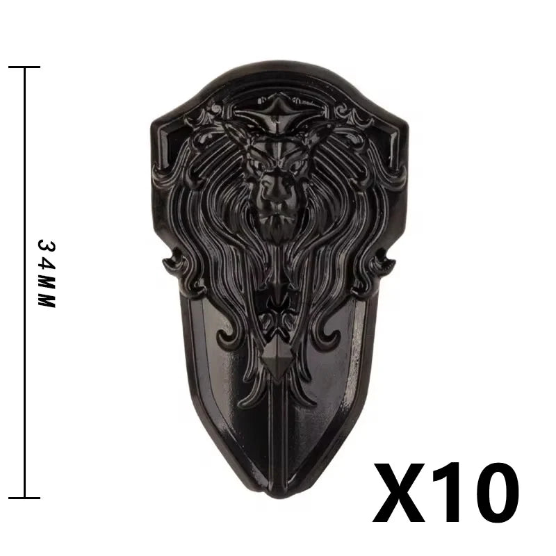 Medieval MOC Weapon Figure Accessories Building Blocks Soldiers Sword Shield Bow Arrow Trident Hammer Axe Spear Brick Kid Toy