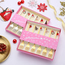 6pcs 2023 Merry Christmas Spoons Coffee Spoon Tableware Ornaments Xmas Party Decorations Kitchen Supplies New Year 2024 Gifts