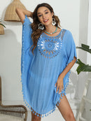 CROCHET BIKINI-Sexy Monochrome Bikini Cover Up Dress, Fashion Swimwear, Sun-resistant, Colorfast