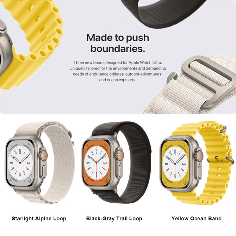 Nylon strap For apple watch bands 49mm 44mm 40mm 45mm 41mm 42 3 straps bracelet iWatch Ultra series 7 6 3 se 8