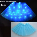 Children Kids Girls Light Up Tutu Led Skirt Glow Wreath Headband Party Birthday Luminous Costumes Christmas Halloween Festival