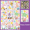 Easter Bunny Window Static Stickers Spring Flowers Living Room Window Glass Stickers Home Decorations Resurrection Day 2025