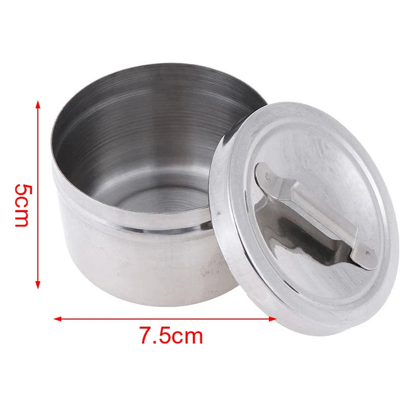 1 Piece Medical Alcohol Round Box 304 Stainless Steel Cotton Can Barrel Laboratory Instruments And Tools Storage Tank With Cover