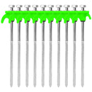 10/2pcs Metal Tent Spikes Camping Pegs Drill in Ground Anchors Heavy Duty Spiral Screw with Hex Socket Stakes Camping Stakes