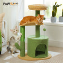 Flower Cat Tree for Indoor Cats, Small Cat Tower with Sisal Scratching Post, Soft Condo, Plush Perches, Fluffy Balls, Cat Toys