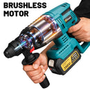 26mm Brushless Electric Hammer Drill Multifunctional Rotary Hammer Drill Cordless Impact Drill Tool For Makita 18V Battery Pin