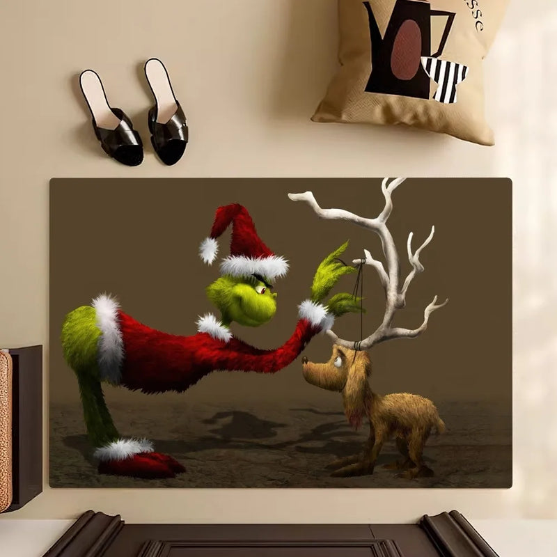 Classic Film How the G-Grinch S-Stole Christmas Floor Mat Bedroom Kitchen Door Bath House Super Absorbent Foot Non-slip