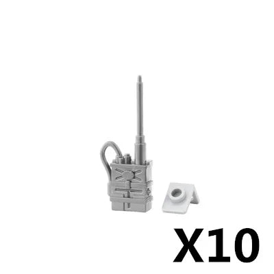 MOC WWII Military Figure Accessories Building Blocks Soldiers Face Scarf Tactical Belt Headphones Telegram Toys Children J031