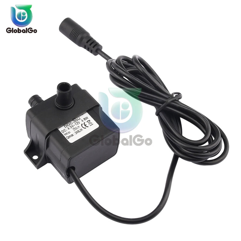 DC 5V/12V/24V USB Mini Water Pump Hydroponic Cooling Circulating Aquarium Pet Drinking Water Silent Brushless Submersible Pump