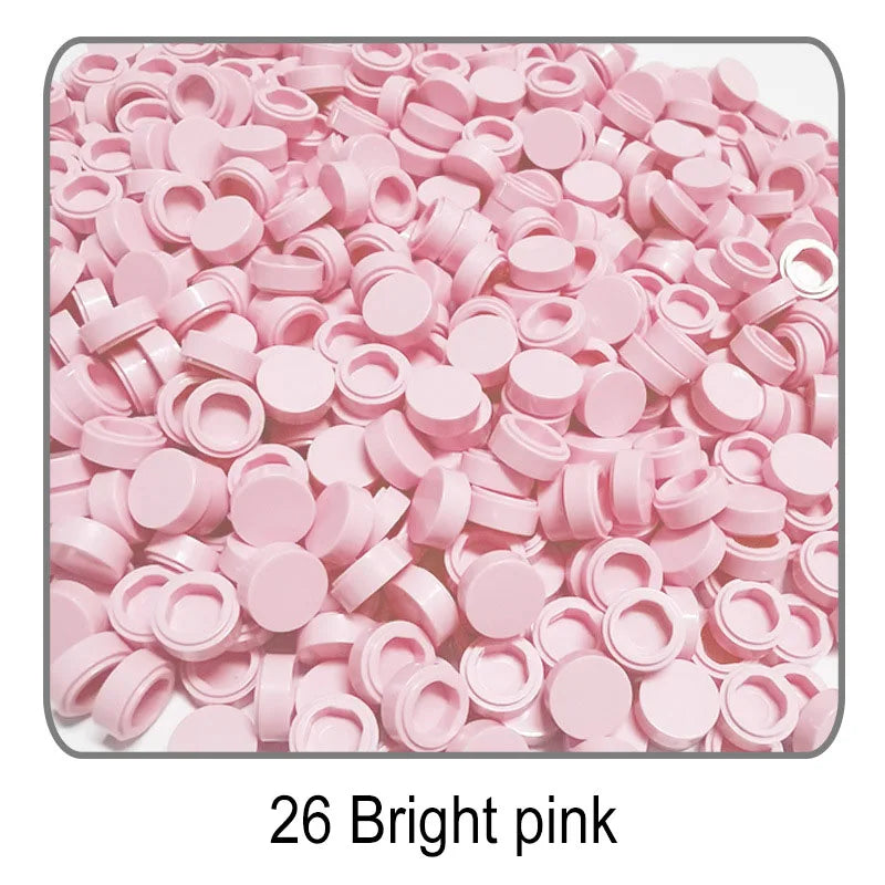 1000pcs DIY Pixel Art Bricks1x1 Round Tile Building Blocks Compatible with 98138 Anime Figure Assemble Toys Gift for Children