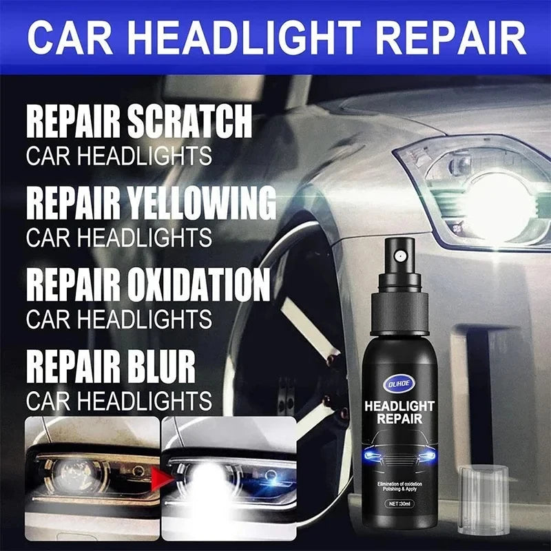 Car Headlight Polishing Agent Scratch Remover Repair Headlight Renewal Polish Liquid Headlight Restoration Kit Auto Accessories