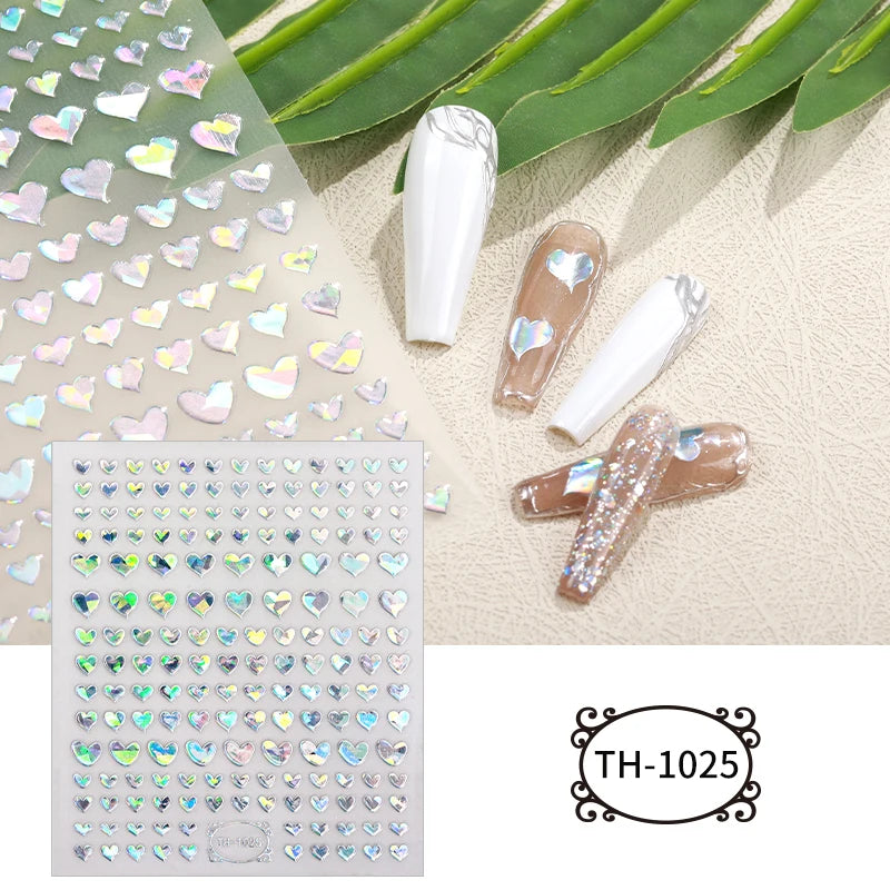 3D Bunny Nail Art Sticker Decals Decorations Easter Egg Design Cute Cartoon Rabbit Flower Nail Stickers Sliders for Manicure