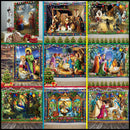 Christmas Tapestry Jesus Birth Manger Barn Wall Hanging Angel Easter Wall Decor Christ Tapestries Nativity Scene Room Decoration