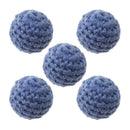 5 Pcs Colored Crochet Beads for DIY Pacifier Clip Keychain Pendant Decorations 16mm Colorful Craft Beads Knitting Balls