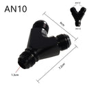 UniversalY Adapter Block Male Thread Fuel Hose Fitting Adapters AN4 AN6 AN8 AN10 Tee oil pipe joint Aluminium Easy to install
