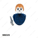 SAW Horror Movie Jack Ripper Mini Action Figures Building Blocks Brick Models Silent Hill Horrifying Chainsaw Man Halloween Toys