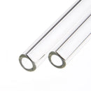 UPORS 4Pcs/Set Reusable Glass Drinking Straws Glass Straw with Brush Eco Friendly Glass Straws for Smoothies Cocktails 200mm*8mm