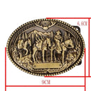 Wild West Cowboy Men Leather Belt Lonely Knight Cowgirl Dress Up Decorative Waistband