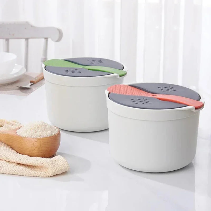 Microwave Oven Rice Cooker Portable Food Container Multifunction Steamer Rice Cooker Bento Lunch Box Steaming Utensils