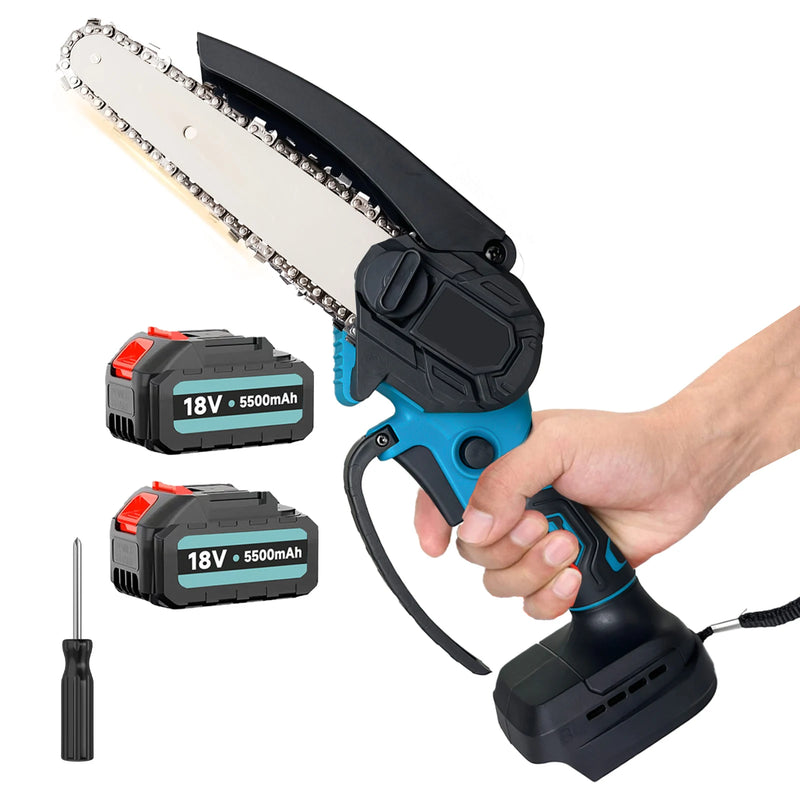 Cordless Chainsaw for Makita 18V Battery 6 inch Mini Portable Chainsaw 3000RPM for Tree/Branch/Wood Cutting