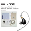 BLON BL03 II 10mm Dual-Chamber Dynamic Driver IEM Hifi Music Earphones with 0.78mm 2-Pin Detachable Cable Compatibility